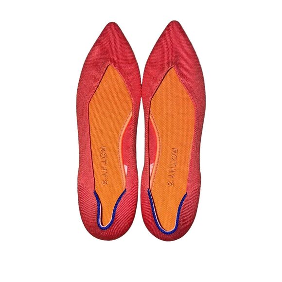 Rothy's Shoes - Rothy’s The Point Flats Flame‎ Slip On Ballet Flats Women’s Size 8